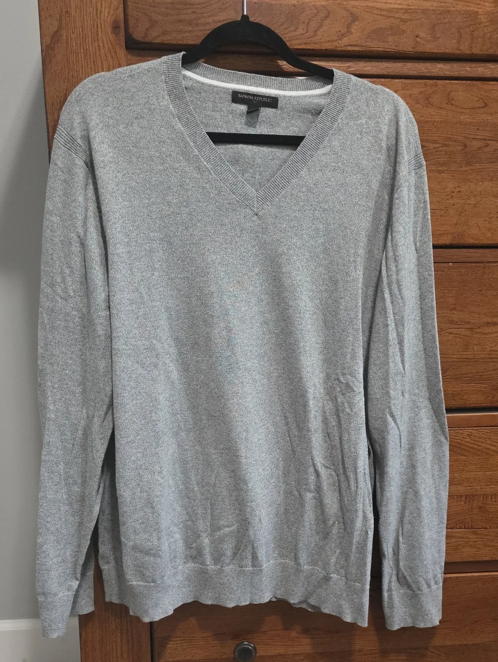 Banana Republic Gray Men's V-Neck Sweater